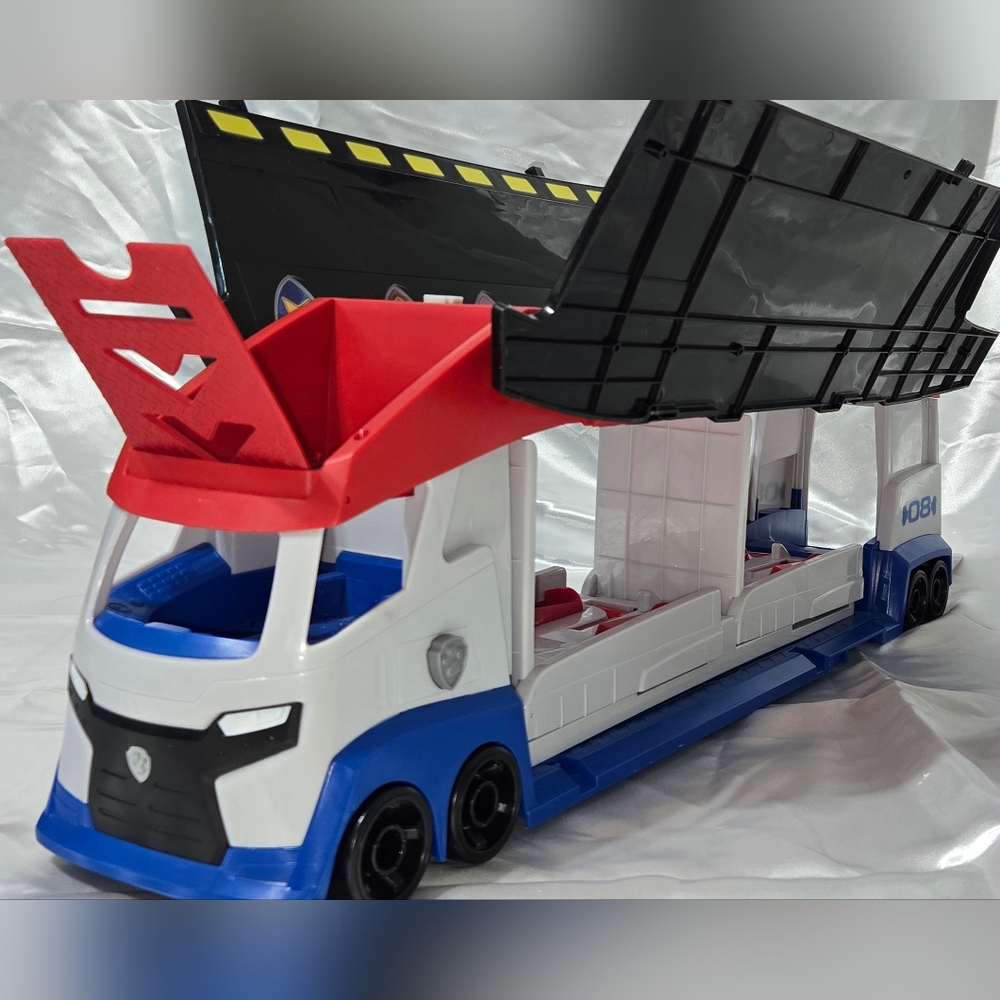 Kids Toy Truck with Ramp - Blue, Red, Black